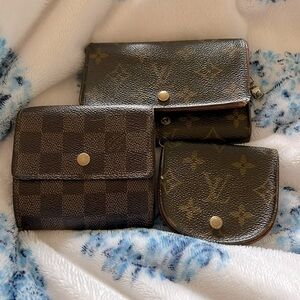 Don’t Pass this up 3 pc Authentic LOUIS VUITTON wallets